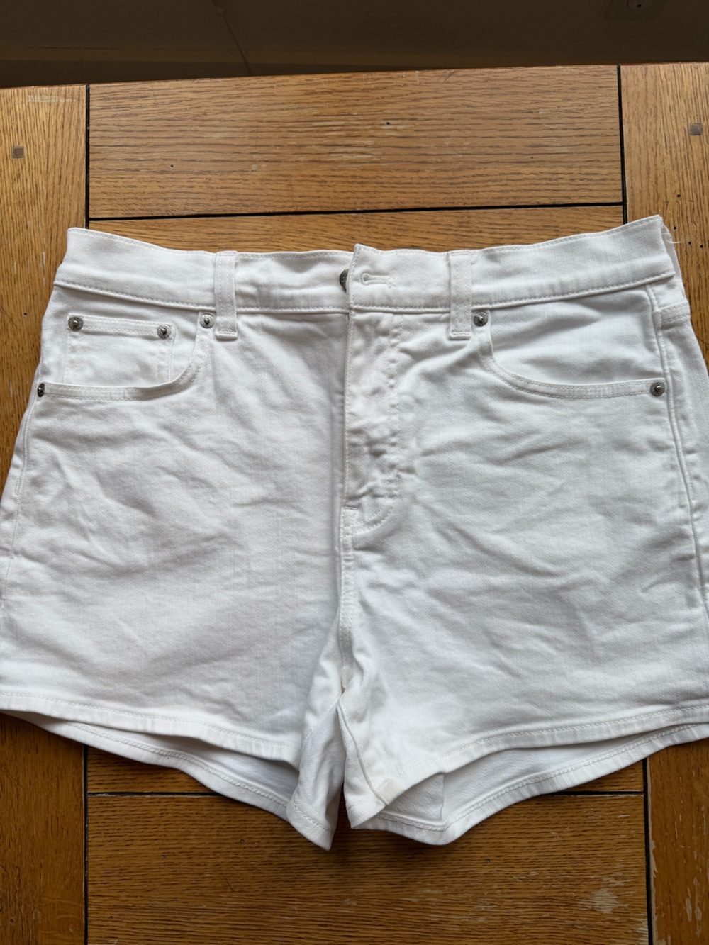 J Crew High Rise Denim White Shorts, Size 29 - 4in inseam - like new!